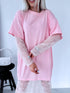 Dress with lace "IMITATION" - SOFT PINK